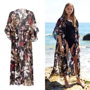 Walter Baker Tulim Tropical Print Caftan One Size NWT
